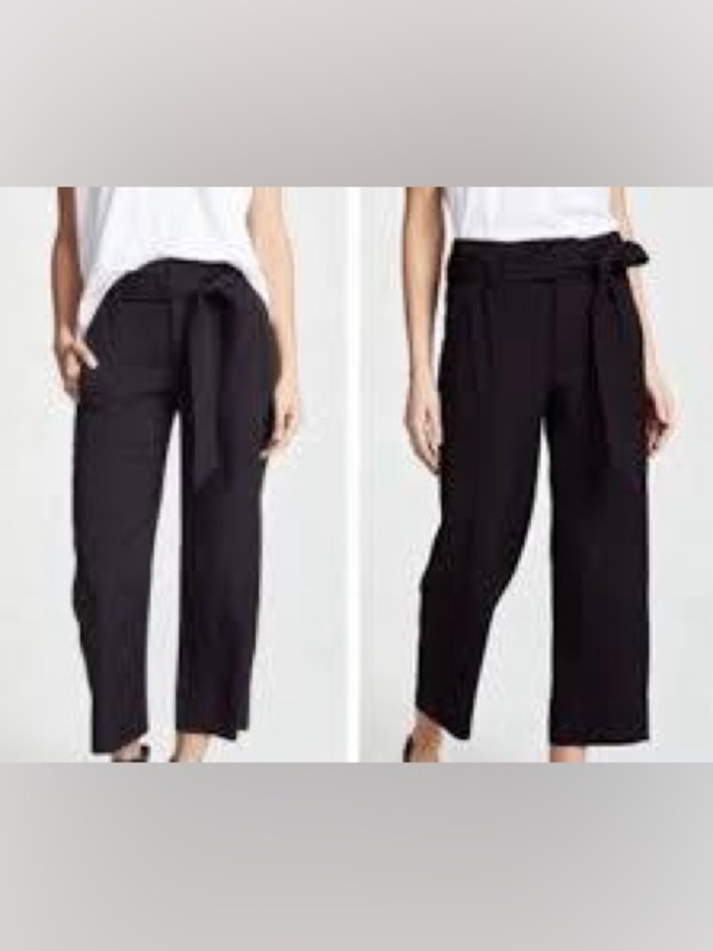 AYR Mirage Silk Tie Belted Pants in Black Size 0